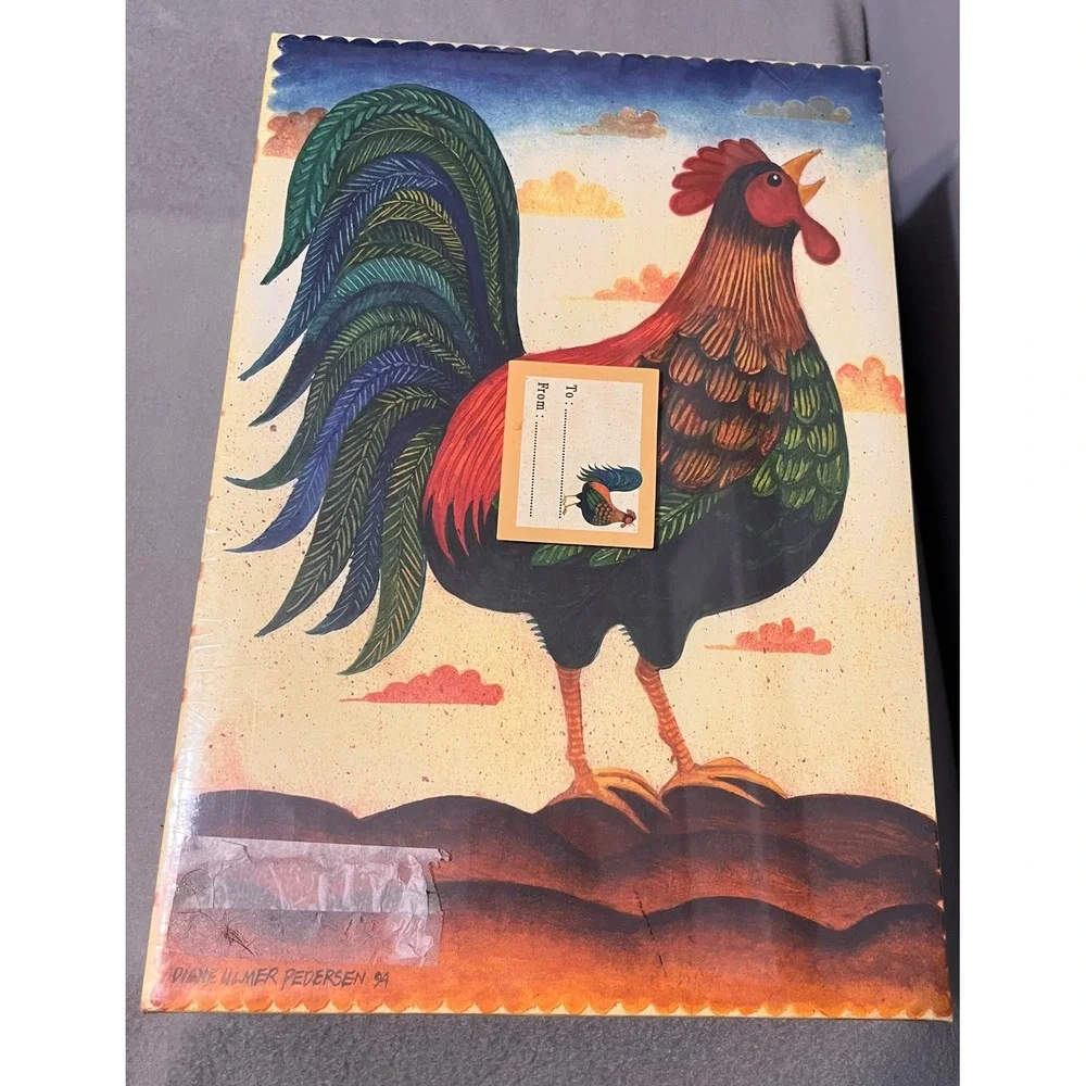 Diane Ulmer Pedersen Rooster Stationery‎ Gift Set Journal Notepad 1994 Folk Art